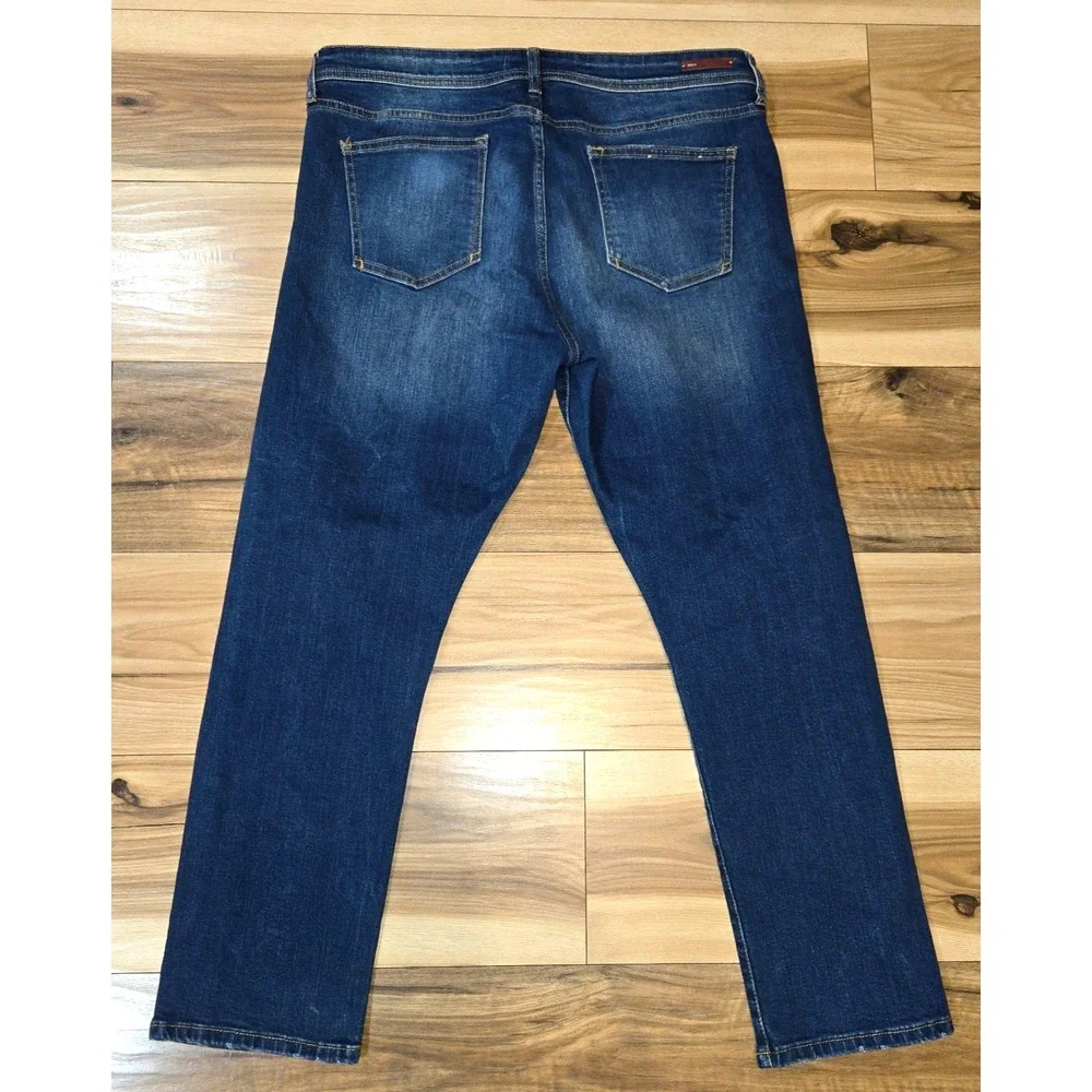 Pilcro‎ and the Letterpress Anthropologie Jeans Womens Blue Red 32 Button Fly - Picture 8 of 13